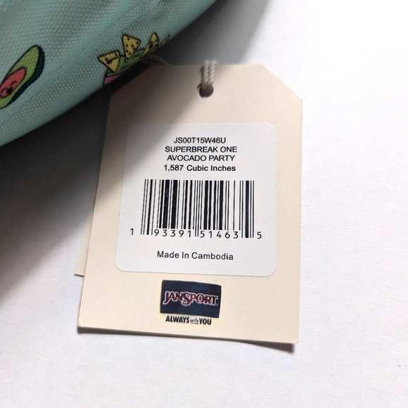 JanSport Superbreak One Backpack - Avocado Party Print - Picture 5 of 10